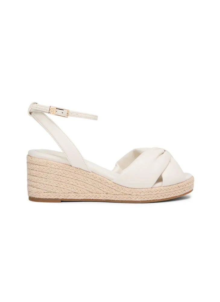 Casual Bow Mid Wedge Sandals